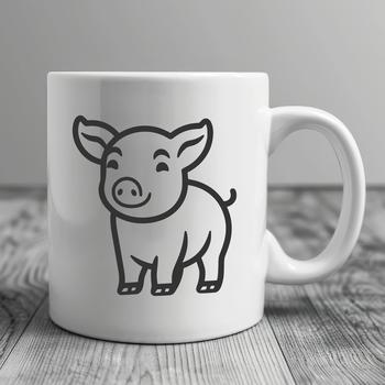 Stunning Standing Piglet Drawing