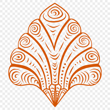 A detailed, scalable seashell design for crafters and designers using Cricut or laser cutters.