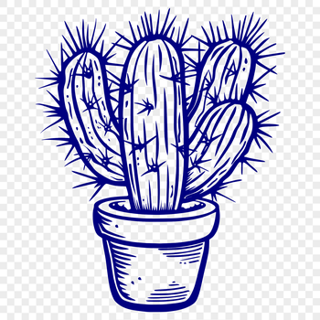 A vector graphic representation of a cactus, ideal for digital design projects.