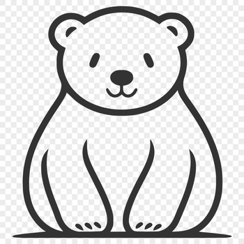 Sitting Polar Bear PNG