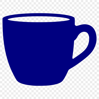 A simple illustrated cup design made from vector shapes.