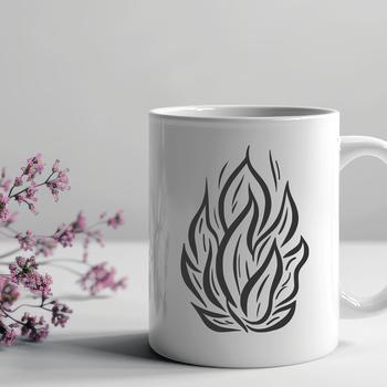 A vector illustration of flames, designed as a customizable shape for various digital and print applications.