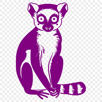 High-quality, scalable digital artwork featuring a single lemur in a simple composition.