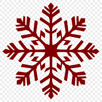 A delicate white snowflake with six-pointed symmetry, suitable for vector art designs.