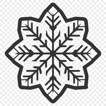 A delicate, intricately detailed snowflake design in vector format.
