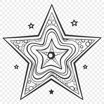 A stylized star symbol with clean lines and geometric shape, suitable for vector designs.