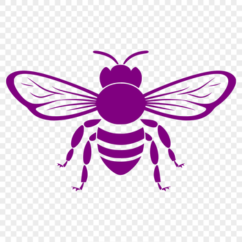 A detailed illustration of a bee in its entirety, suitable for gardening and craft projects.