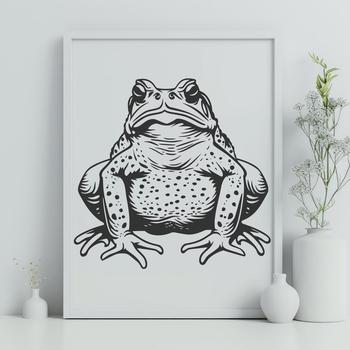 A digital illustration of a toad in full body form, suitable for vector art projects.
