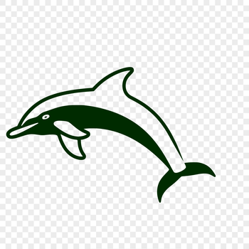 Illustration of a dolphin in its natural habitat, a vector graphic for various designs.