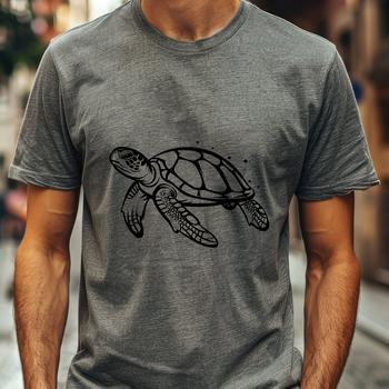 Beautiful Sea Turtle In PDF And PNG