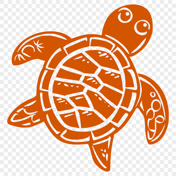 A detailed illustration of a sea turtle, featuring its full body in a realistic style.
