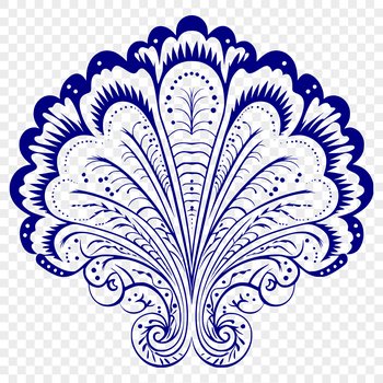 A stylized illustration of a seashell, suitable for digital art and design projects.