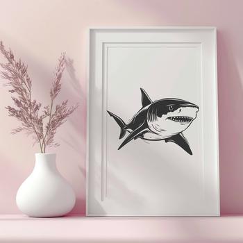 An editable graphic design element featuring a sea creature, suitable for digital projects.