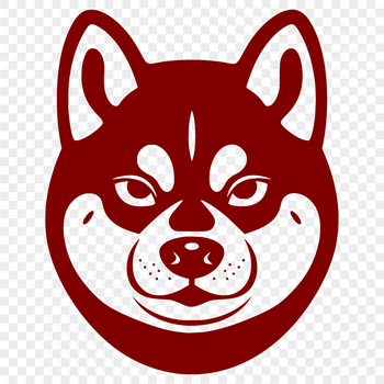 A digital illustration of a Shiba Inu's head, suitable for vector art designs.