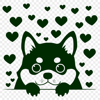 Free Peeking Shiba Inu PNG