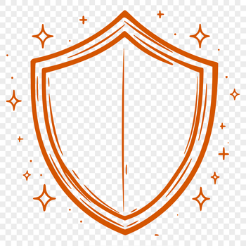 SVG shield icon featuring a stylized defense symbol for design purposes.