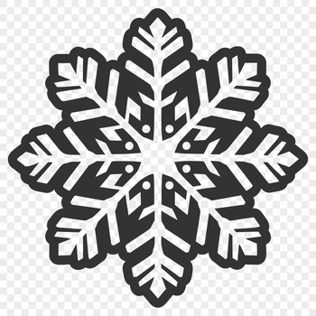 A delicate snowflake design made from intricate patterns and lines.