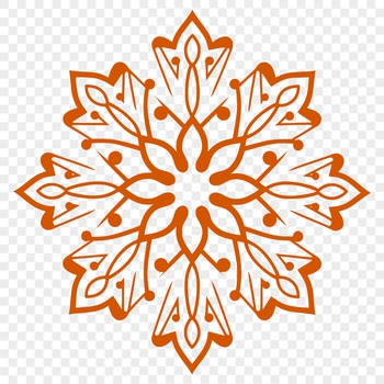 Illustrative snowflake design in vector format.