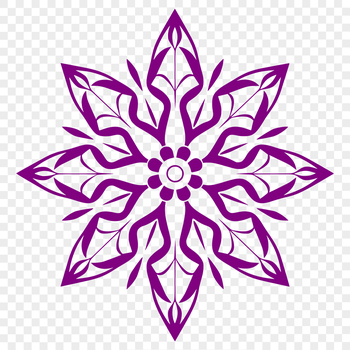 A delicate, intricate snowflake design, ideal for winter-themed projects.