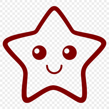 A simple star design created using vector art.