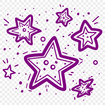 A 2D star icon designed as a vector graphic, ideal for digital designs and cut-out templates.