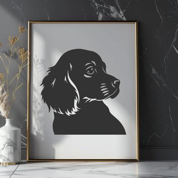 Unique Cocker Spaniel In DXF