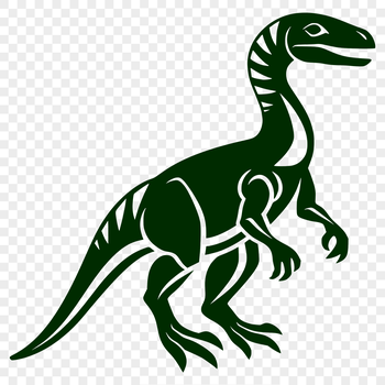 A prehistoric full-body dinosaur illustration in a vector format.