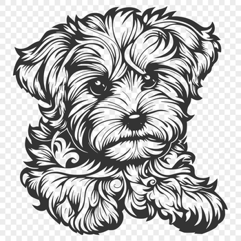 Beautiful Laying Dog Clip Art