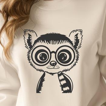 A detailed illustration of a lemur, suitable for digital art and design projects.