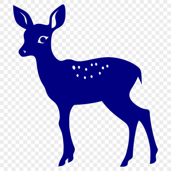 A single deer in full body pose, depicted as a vector graphic.