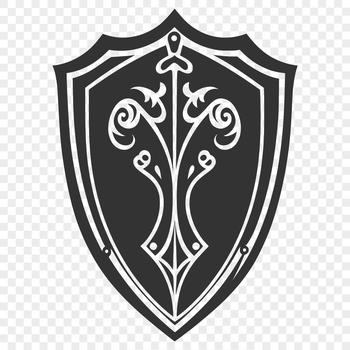 A detailed shield design created as a vector art template for cutting machines like Cricut.