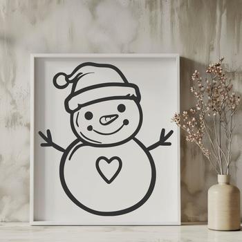 Snowman In SVG, PNG, PDF And DXF Formats