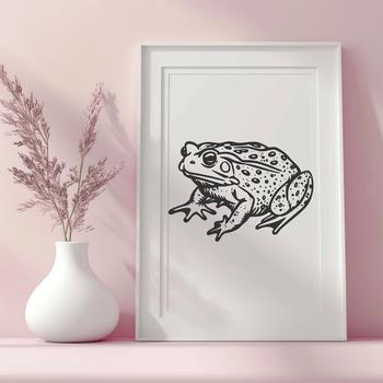 Illustration of a full-body toad in vector format, suitable for various design applications.