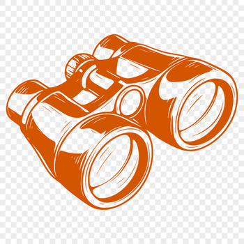 A pair of binoculars on a wooden background, ideal for outdoor activities like camping and hiking.