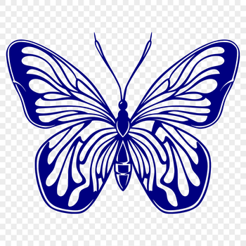 A colorful butterfly in full body view, suitable for gardening designs and illustrations.