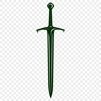 A high-resolution graphic illustration of a sword for commercial or personal use.