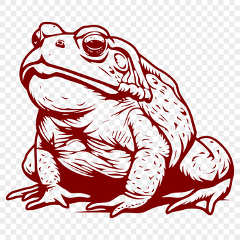 A detailed illustration of a toad in full body pose.