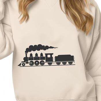 A digital illustration of a train with detailed vector graphics.