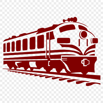 A digital illustration of a train with detailed features, ideal for vector art projects.