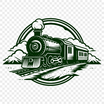 A detailed illustration of a train in vector format, suitable for commercial or personal projects.