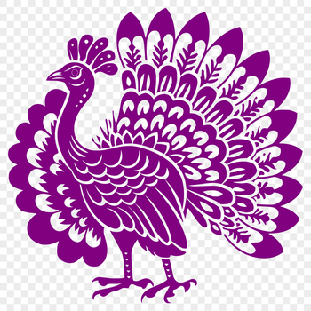 A detailed illustration of a turkey in full body, suitable for various design purposes.