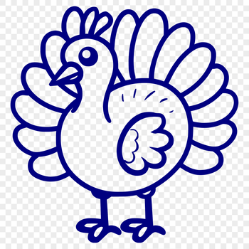 A simple line drawing of a farm animal, depicted in full body, suitable for various designs and crafts.