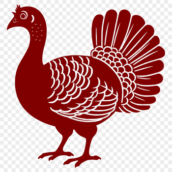 A detailed illustration of a turkey in full-body view, suitable for various uses including commercial and personal projects.