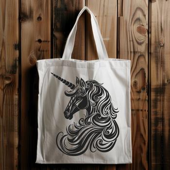 Ornate Unicorn In SVG & DXF