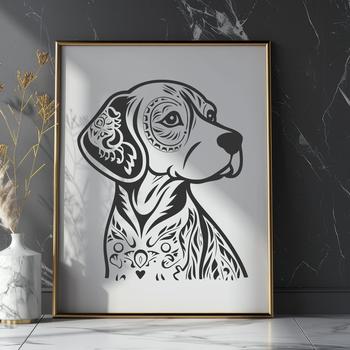 Beautiful Beagle In SVG & PNG