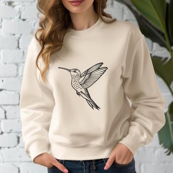 An SVG vector graphic of a full-body hummingbird, highlighting its delicate features and plumage.