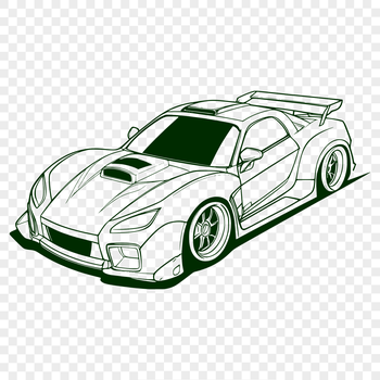 A high-quality digital illustration of a modern vehicle.