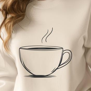 A simple SVG illustration of a transparent coffee cup on a white background.