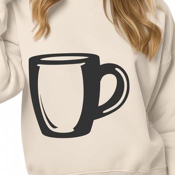 A simple illustration of a ceramic coffee mug, perfect for vector design projects.