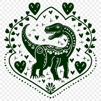 A detailed illustration of a prehistoric dinosaur in full body form.